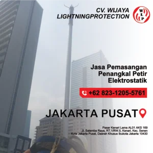 Jasa Pembuatan Penangkal Petir Jasa Instalasi Penangkal Petir Elektrostatis Sistem Proteksi Petir Gedung Industri