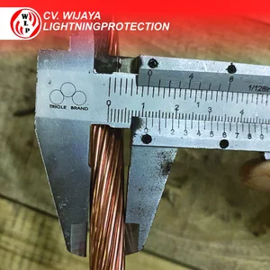 Kabel BC 70mm Full Size Diameter Bare Coppper Kabel Grounding Copper Conductor Solid Copper Wire Kabel non jaket kabel tanpa kulit kabel pembumian Kabel grounding kabel listrik
