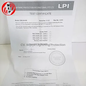 Penangkal Petir LPI Stromaster ESE 60 - LPI® Stormaster ESE Terminals Made In Australia