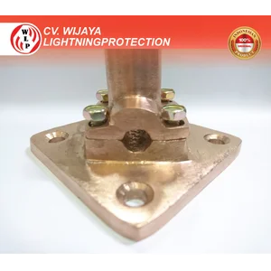 Base Plate Dudukan Splitzen 5/8 Inch untuk Penangkal Petir Dudukan Tombak Splitzen Anti Petir Base Plate Penangkal Petir untuk Instalasi Lightning Protection