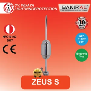 Penangkal Petir Bakiral ZEUS S Radius 180 - 200 Meter ESE  LIGHTNING ROD PROTECTION SYSTEM - Made In Turky