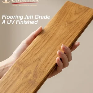 Lantai Kayu Jati  Courtina Grade A UV Finished 1 faces clear (15x90x300-900mm)