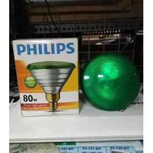Lampu PAR38 PHILIPS PARTYTONE 80W Green - Lampu Sorot warna HIJAU
