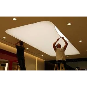 Lampu Plafon Stretch Ceiling atau Stretch Membrane