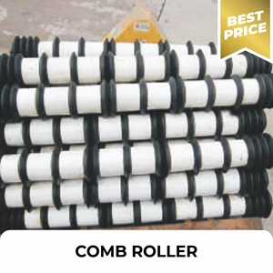 Comb Roller Conveyor Penata Rol Karet Pembersih Mandiri Konveyor