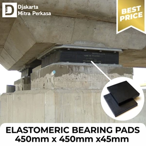 Rubber Bantalan Jembatan Elastomer Bearing Pad Plat 3(3mm) 450mm x 450mm x45mm