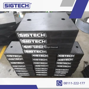 Karet Elastomer Bantalan Jembatan Bearing Pad tipe 2 Lubang (SIG-BP2H)