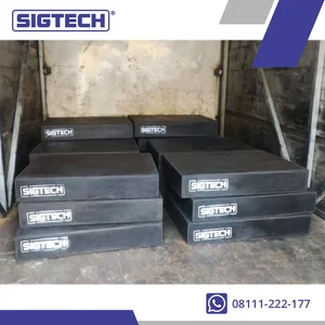 Karet Elastomer Bearing Pad Jembatan SIGTECH 500x500x50 mm SIG-BP