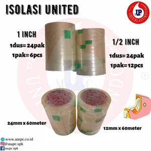 Isolasi United 1/2 inch dan 1 inch