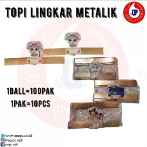 TOPI LINGKAR ULANG TAHUN METALIK / TOPI ULTAH KARAKTER