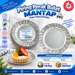 Piring Perak Bulat Mantap KW1 Isi 10 Pcs