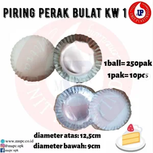 PIRING PERAK BULAT KW 1 / PIRING KERTAS / PIRING KUE / PIRING ULTAH