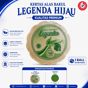 Kertas Nasi Bulat Alas Bakul Legenda Hijau 25cm 150 Lembar
