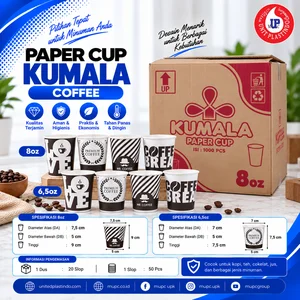 Paper Cup Kumala Coffee Motif 8oz 6.5oz