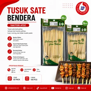 Atoz Yakitori Bamboo Paddle Skewers Premium Flag Sticks 100 Pcs Pack