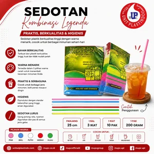 Sedotan Kombinasi Legenda – Sedotan Plastik Warna-Warni Higienis untuk Minuman
