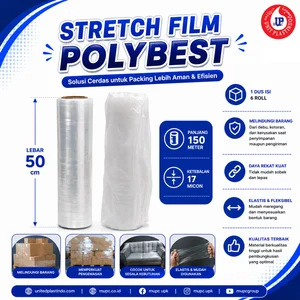 Stretch Film Polybest 50 cm x 150 Meter 17 Micron – Plastik Wrapping Elastis untuk Packing & Pallet