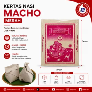 Kertas Nasi Coklat merk Macho Merah
