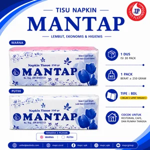 Tisu Napkin Mantap 250 Gram Belah Tengah