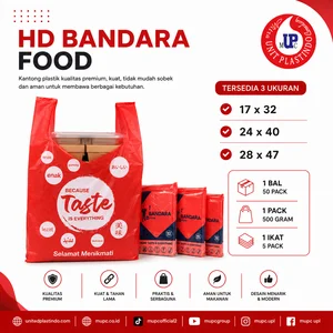 Kantong plastik HD bandara Food merah