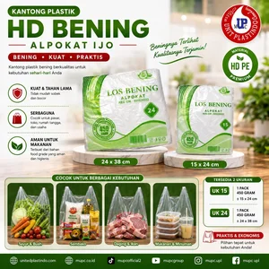 Kantong plastik kresek HD bening alpokat ijo
