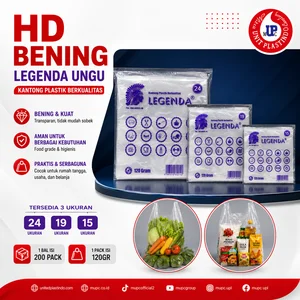 Kantong plastik kresek HD Bening Legenda Ungu