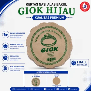 Kertas Nasi Bulat Alas Bakul Giok Hijau 27 cm 150 lembar