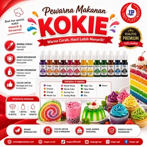 Pewarna Makanan KOKIE – Warna Cerah untuk hasil Lebih Menarik