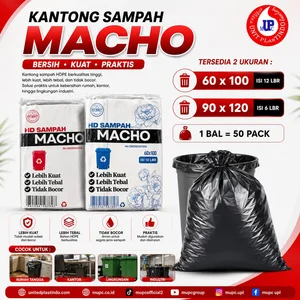 Kantong Sampah MACHO HDPE – Lebih Kuat Lebih Tebal dan Tidak Bocor