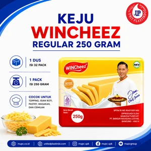 Keju Cheddar Olahan Wincheez Regular 250 Gram