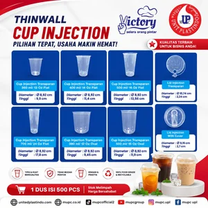 Victory  Cup Injection Transparan – Gelas Plastik Food Grade untuk Minuman Dingin