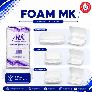 Kotak Makan Styrofoam Foam MK Food Grade Polos Sekat Box Makanan Catering Take Away
