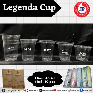Gelas Plastik Legenda Cup (Oz) Putih / gelas oz plastik