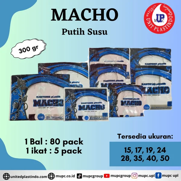 Kantong Plastik Kresek Macho Putih Susu / Kantong asoi / kantong kresek