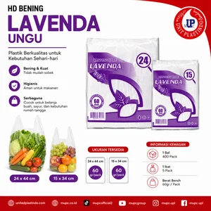 Kantong Plastik Kresek bening Lavenda Ungu