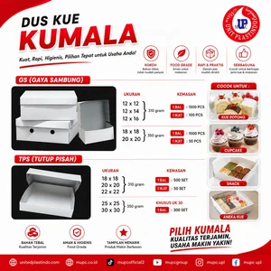 Dus nasi dan kue Kumala Tps putih Polos