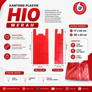 Kantong Plastik HIO Merah – Plastik Kemasan Dupa & Kembang Api