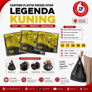 Kantong Plastik Kresek Hitam Legenda Kuning HDPE – Kuat Tebal & Praktis