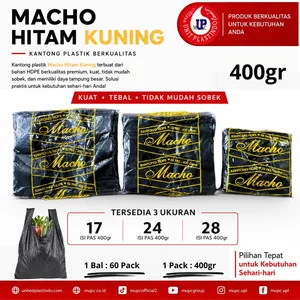 Kantong Plastik Kresek Hd Hitam merk Macho Kuning