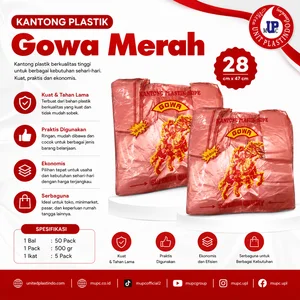 Kantong Plastik Kresek Hd Gowa 28 Merah