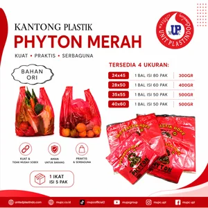 Kantong Plastik Kresek HD Phyton  Merah