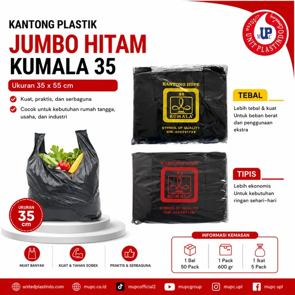 Kantong Plastik Kresek Kumala 35 Hitam