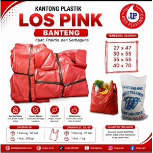 Kantong Plastik Kresek Los Pink Banteng / plastik banteng