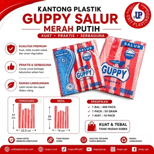 Kantong Plastik Kresek Hd Guppy Salur Merah Putih
