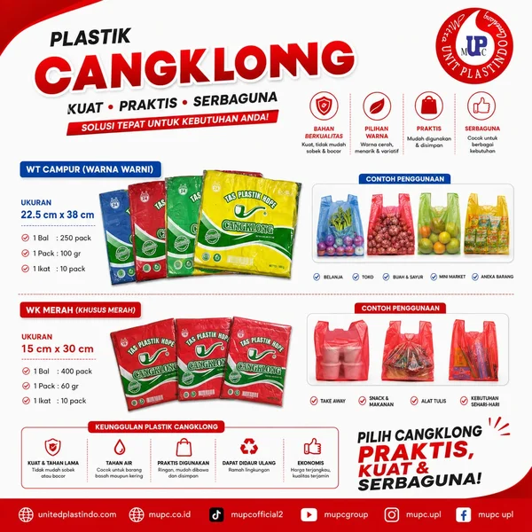 Kantong Plastik Kresek Hd Cangklong Warna Campur