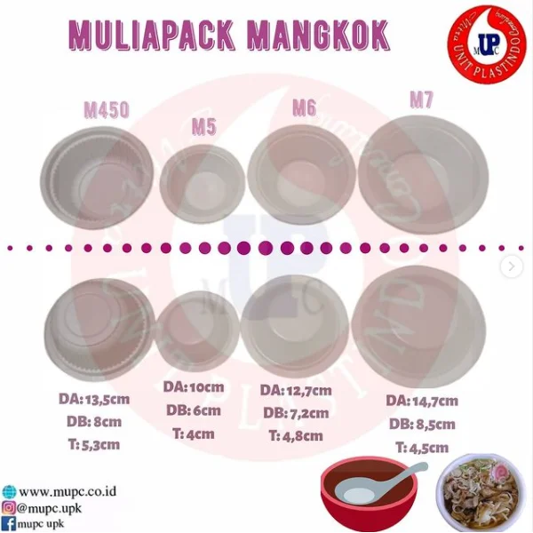 MANGKOK PLASTIK MULIAPACK / MANGKOK M5 M6 M7