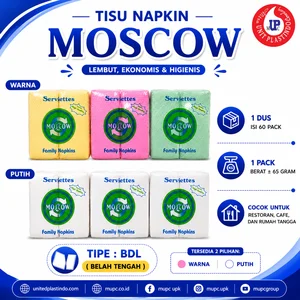 Tisu Napkin Moscow BDL BDS Belah Tengah Belah Samping