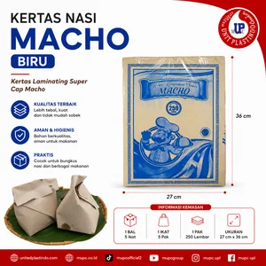 Kertas Nasi Coklat merk Macho Biru
