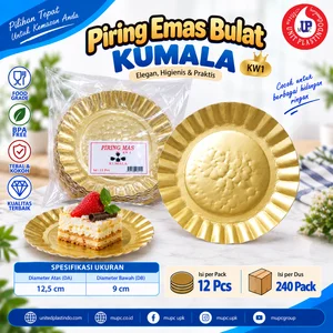 Piring Mas Bulat Kumala KW1 Isi 12 Pcs