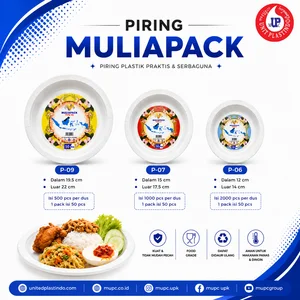 Piring Plastik Muliapack Food Grade P6 P7 P9